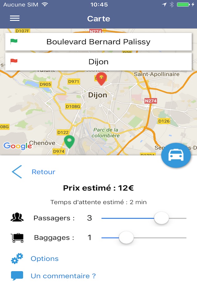 Taxi Dijon screenshot 3