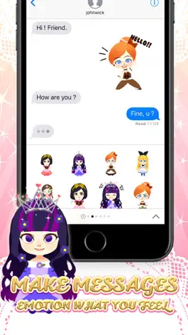 Game screenshot Little princess Stickers for iMessage apk