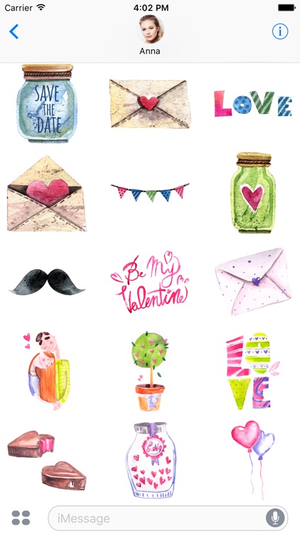 Watercolor Valentine - Mega Bundle 60 Stickers