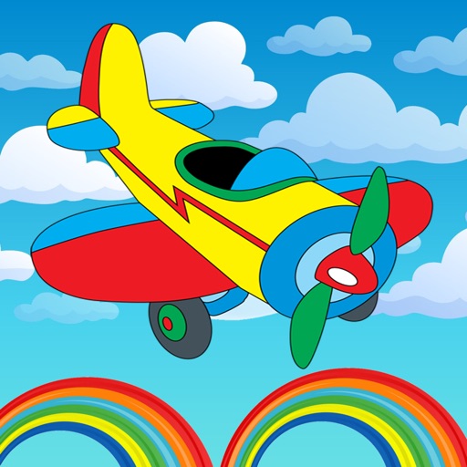 Airplane ColoringBook Pages For Kids iOS App
