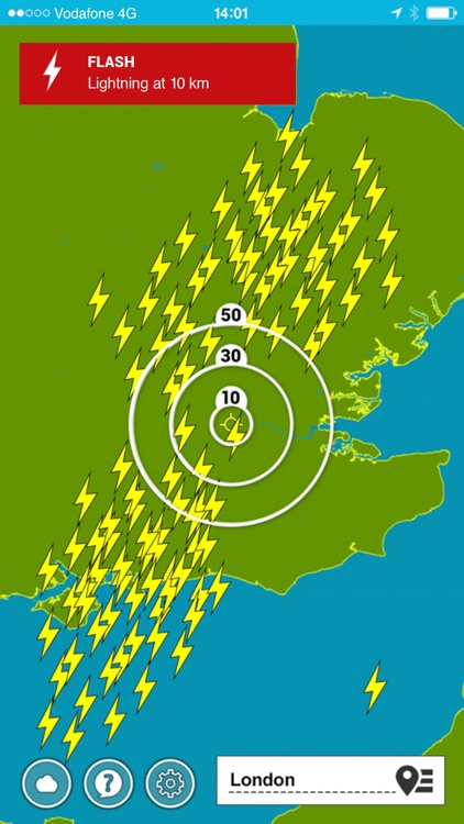 Lightning Alarm with worldwide lightning radar