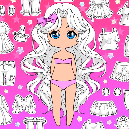 Paper doll fashion clothes set cute anime girl for dressup game 4547707  Vector Art at Vecteezy