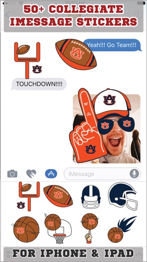 Auburn Tigers Stickers PLUS for iMessage(圖1)-速報App