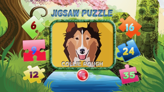 子供2〜7歳のための犬のクイズジグソーパズルのゲーム おもしろアクションゲーム