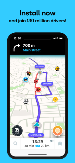 ‎Waze Navigation & Live Traffic Screenshot