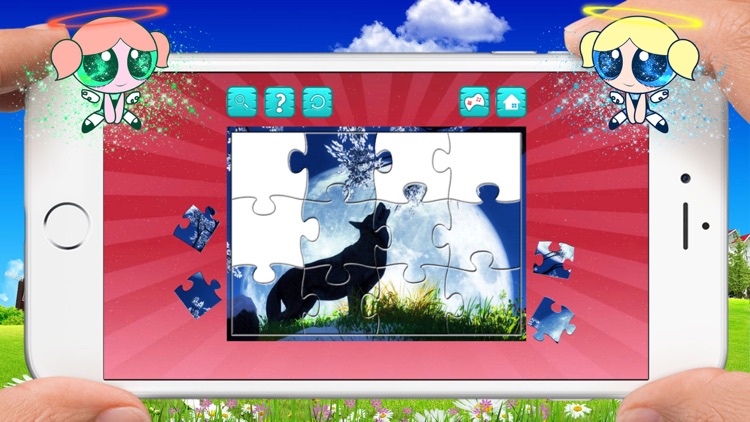 Wolf Jigsaw Puzzles, Drag and Drop Puzzle for Kids