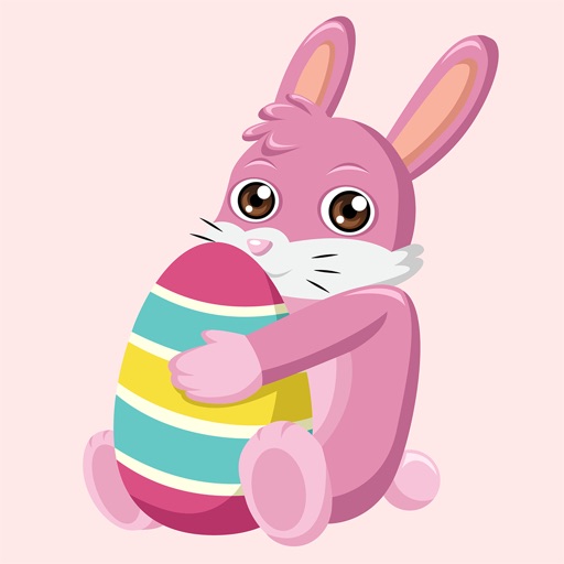 Animated Pink Easter Bunny Stickers icon