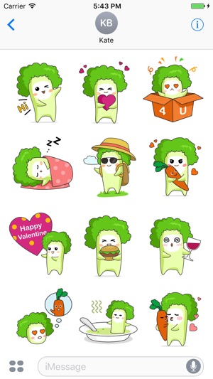 Broccoli Boo Stickers Pack for iMessage(圖2)-速報App