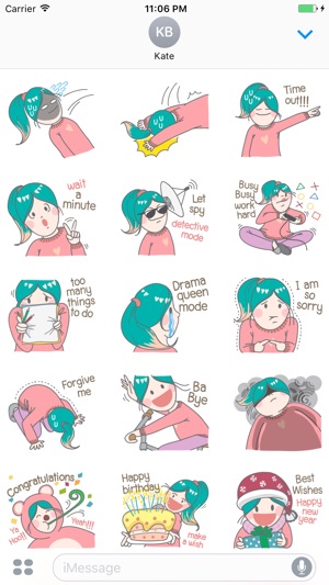 Scarlett The Happy Girl English Stickers(圖2)-速報App