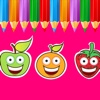 Coloring Pages Game For Kids Fruits Version