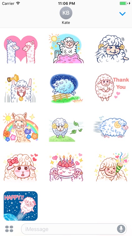 Bertram The Cute Little Sheep Stickers