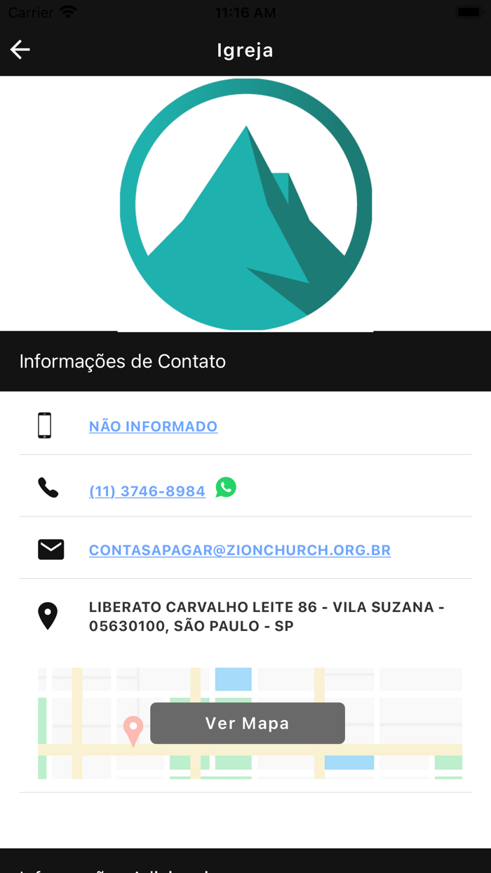 Zion Church Cadastro