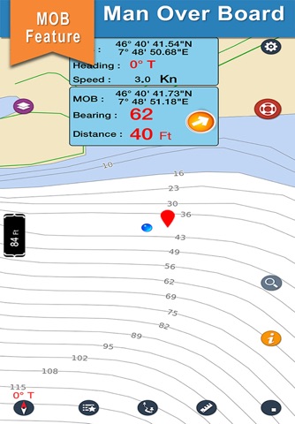 Zug & Aegeri Lake offline nautical fishing charts screenshot 3