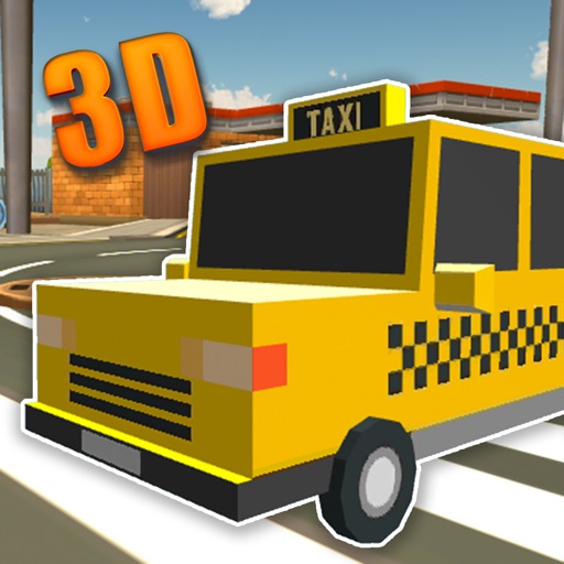 Blocky Taxi Crazy Drive Sim 3D iOS App