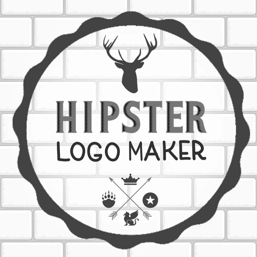 Hipster Logo Maker - Logo Maker & Logo Creator B&W