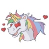 Lots Of Stickers Of Lovely Colorful Unicorn