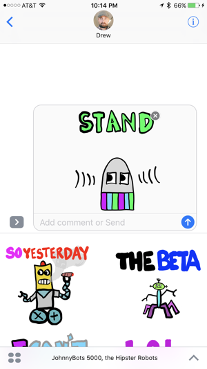 JohnnyBot Hipster Robots - Animated Stickers(圖2)-速報App