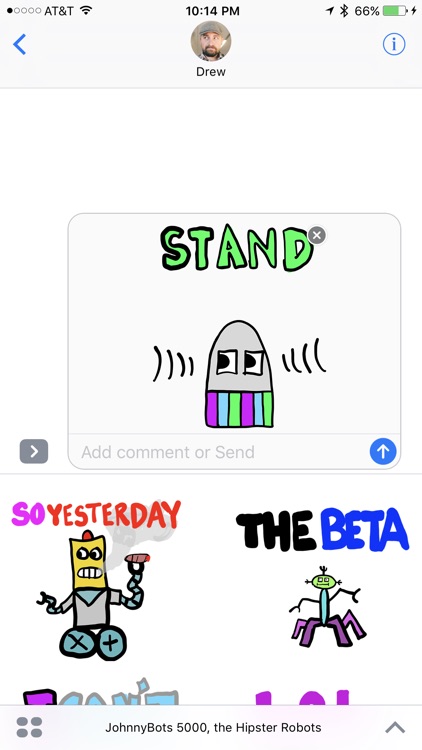 JohnnyBot Hipster Robots - Animated Stickers