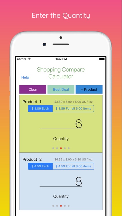 Shopping Compare Calculator