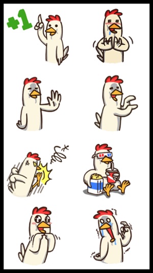 White Chicken Stickers(圖5)-速報App