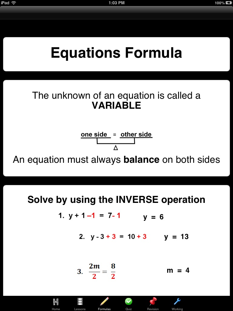 Equations Maths screenshot 4