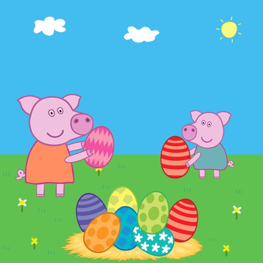 Emlo Easter eggs : Super Mrs Pig and Happy Chicken icon