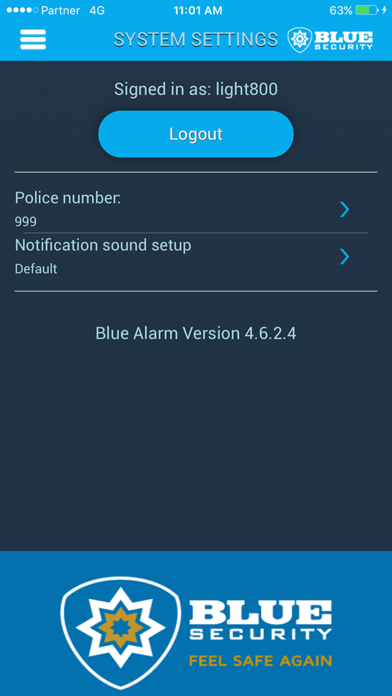Blue Security app screenshot 4