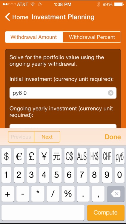 Wolfram Investment Calculator Reference App