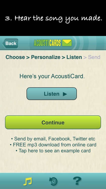 AcoustiCards:Personalized songs, musical greetings screenshot-3