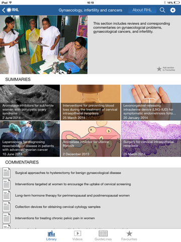 The WHO Reproductive Health Library screenshot 2