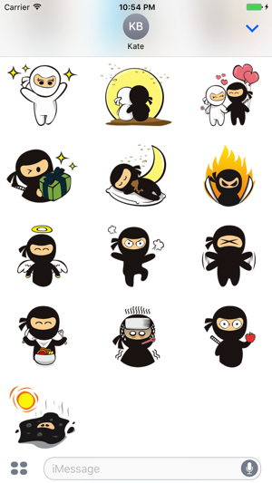 Mekuto - Funny ninja stickers for iMessage(圖3)-速報App