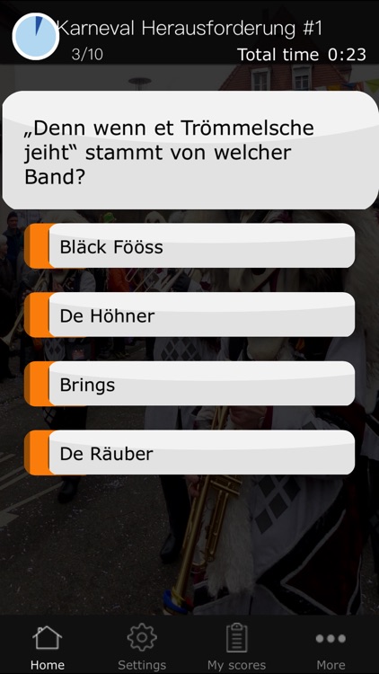 Karneval und Fasching Quiz Spiel App auf Deutsch