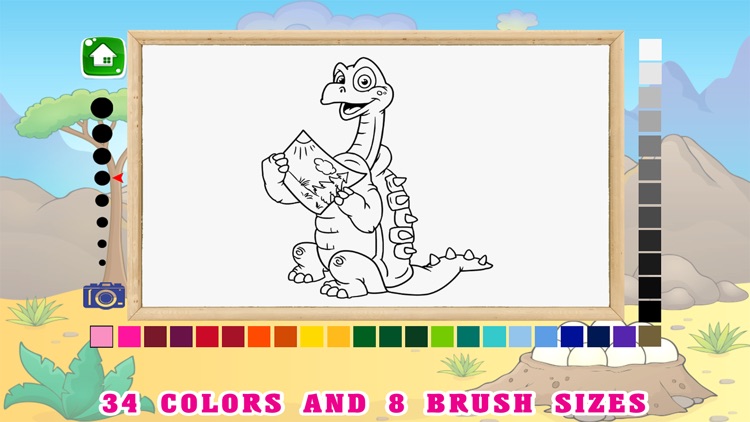 Dinosaur Free Kids Coloring Book - Vocabulary Game