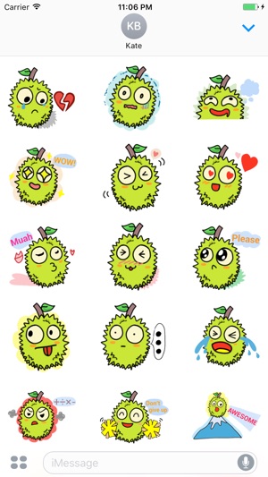 Abner The Little Cute Durian Stickers(圖2)-速報App