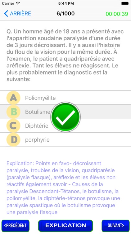 Immunology Test in French