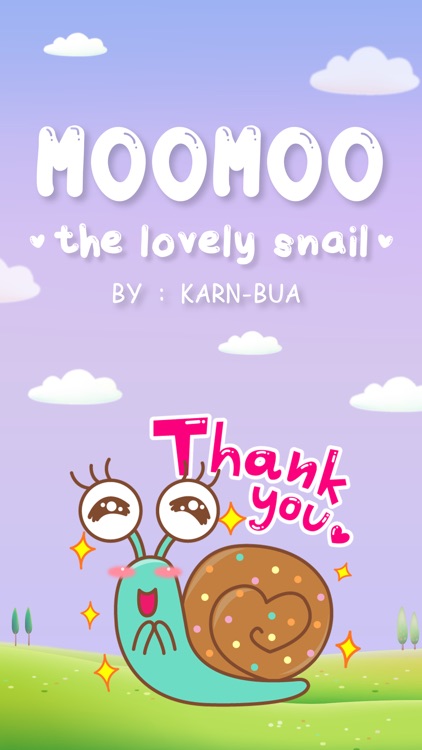 MOOMOO , the lovely snail Stickers By ChatStick