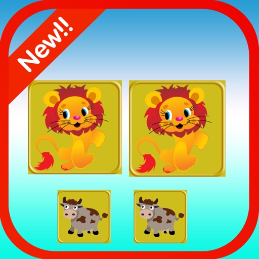 Matching game animal cute for Kids Icon