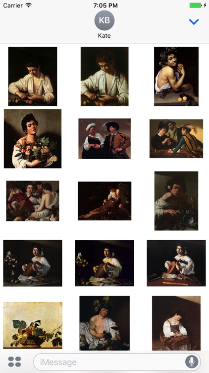 Caravaggio Paintings for iMessage