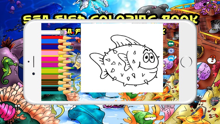 Sea Fish Coloring Book For Kids Toddler