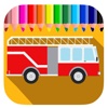 Page Fire Truck Coloring Game Free For Children
