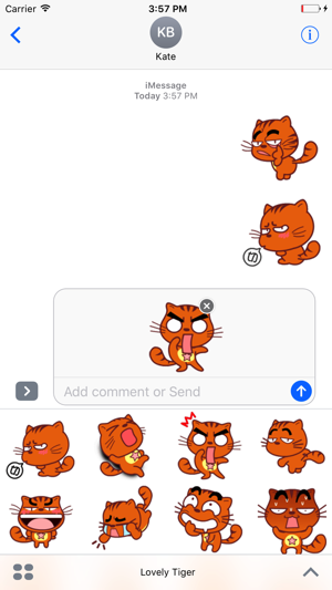 Lovely Tiger - Animated Stickers And Emo