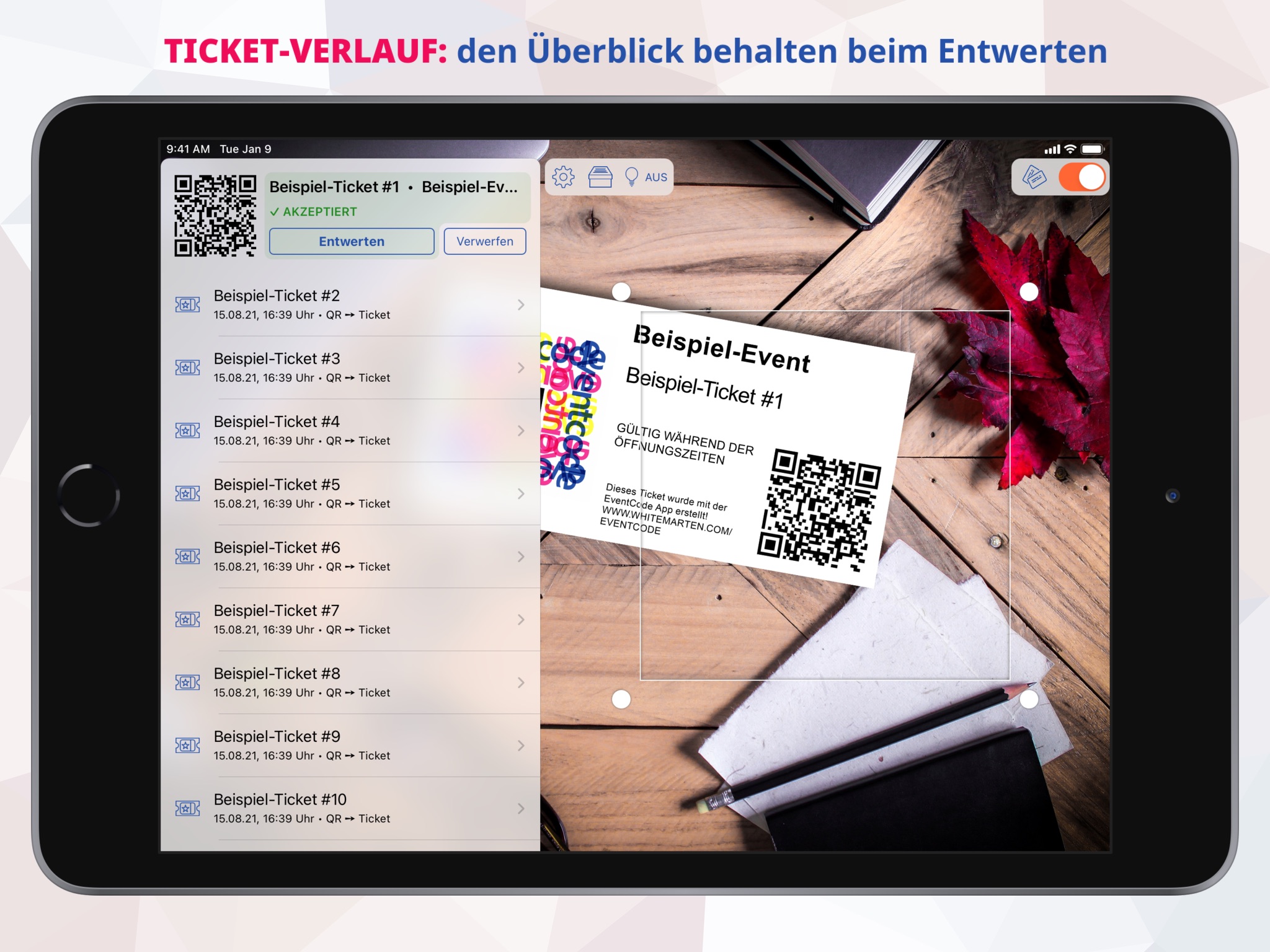 EventCode+ XQ QR Ticket System screenshot 2