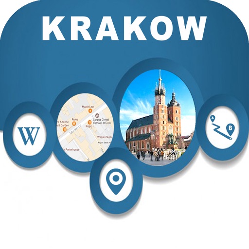 Krakow Poland Offline City Maps Navigation Transit Icon