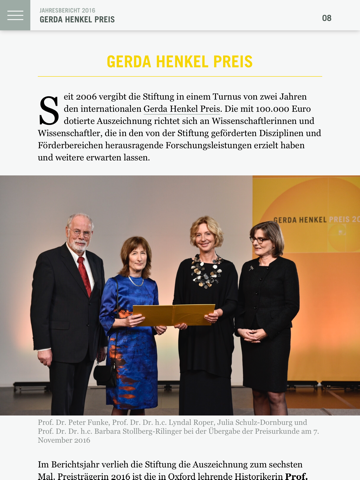 Gerda Henkel Stiftung Jahresbericht 2016 screenshot 3