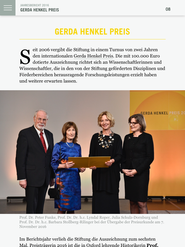 Gerda Henkel Stiftung Jahresbericht 2016(圖3)-速報App