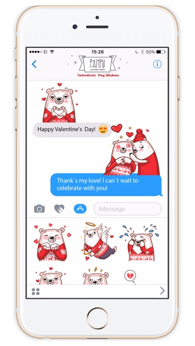 Valentine's Day with Pampu stickersのスクリーンショット1 Valentine's Day with Pampu stickersのスクリーンショット1