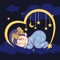 Baby White Noise Sleep Stories is an application with various sounds and music to help your little one fall into their deepest sleep easily and peacefully