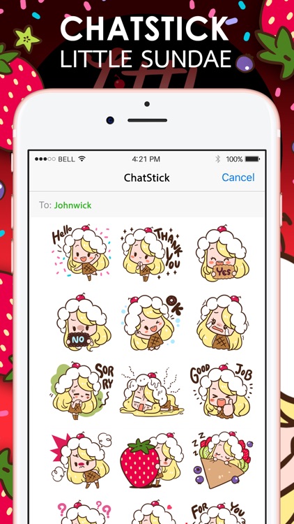 Little Sundae Stickers Emoji Keyboard By ChatStick