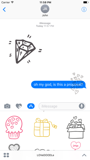 LOVe DOODLe Stickers for iMessage(圖2)-速報App