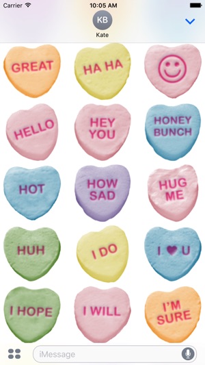 Candy Hearts Stickers #1 for iMessage(圖3)-速報App